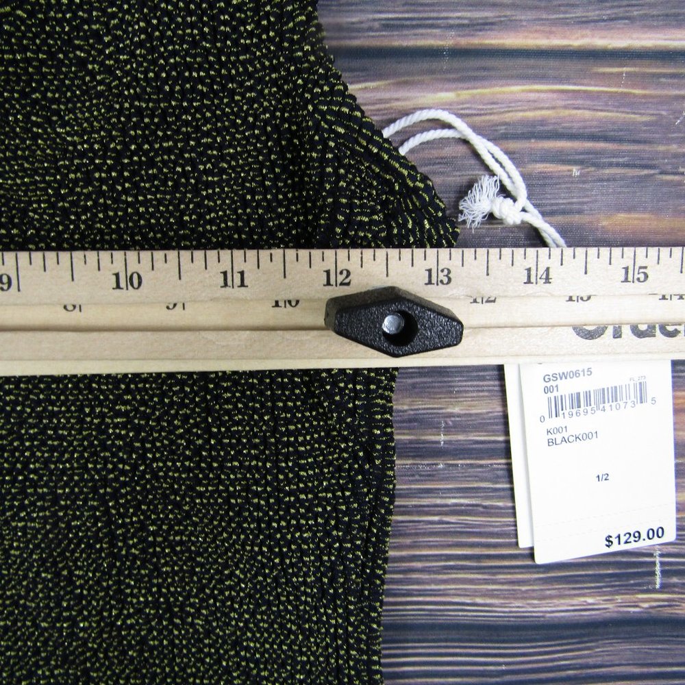 Good American NEW Small/Medium Sz 1/2  Black Metallic Fits Sculpt Dress Bodycon - Picture 7 of 11